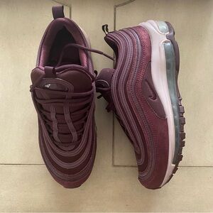 Nike Air Max 97 Burgundy Crush/Metallic AV8198-600 Women's Running Shoes Sz 8